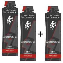 Lightning Endurance Caffeine Energy Gel - 60 ml - 9 + 1 free (Note! Best Before Date: 20-March-2025)