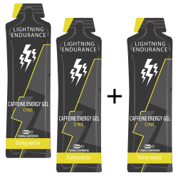 Lightning Endurance Caffeine Energy Gel - 60 ml - 9 + 1 free (Note! Best Before Date: 20-March-2025)